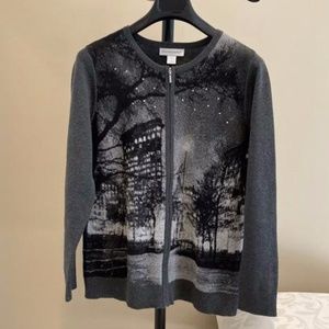 Christopher & Banks Med Zip up Cardigan